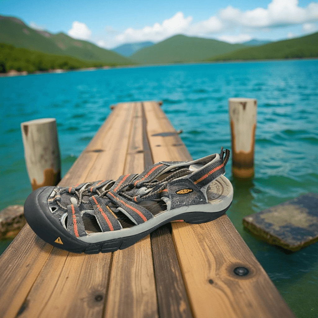 Sandali uomo Keen Newport H2 escursionismo elastici grigio arancione taglia 8 5 EU 39