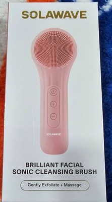 Solawave Brilliant Facial Sonic Cleansing Brush Gently Exfoliate Massage Sealed