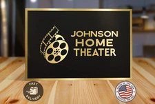 Custom home movie theater sign