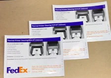 Zebra/Dymo/Rollo Thermal Label Printer Cleaning Card – 3 Pack by FedEx