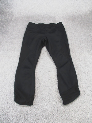 Athleta Leggings Womens Small Mesh Sonar Capri Black Gym Workout