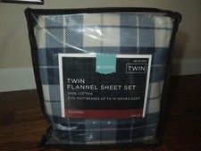 HOME TWIN FLANNEL SHEET SET 100 COTTON NEW