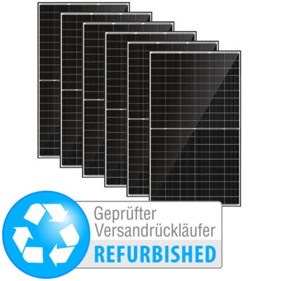 (0% MwSt) revolt 6er-Set monokristalline Solarmodule, 380 W