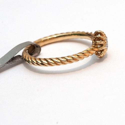 DAVID YURMAN New 18K Gold Small Starburst Ring with Diamonds Size 6 - Picture 7 of 10