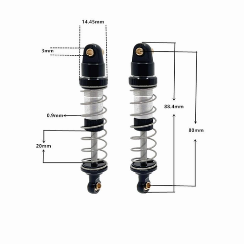 Aluminum metal shock absorber Oil Damper For MJX Hyper Go 1/12 H12Y H12Y+ Rc Car - Picture 11 of 15
