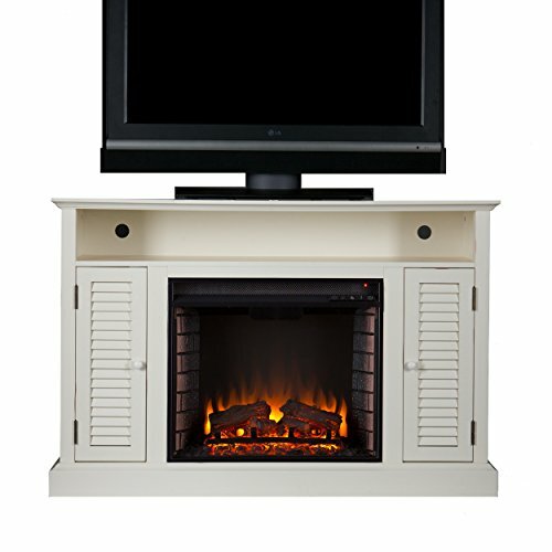 Southern Enterprises Providence Fireplace Tower Antique White