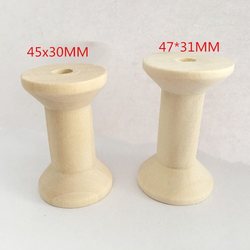 10 Pcs Wooden Spool Unfinished Wire Weaving Bobbin Thread Spools Craft - Picture 10 of 12