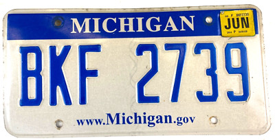 Michigan 2014 Auto License Plate Vintage Man Cave BKF  2739 Wall Decor Collector