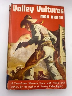 Max Brand VALLEY VULTURES World Publishing c. 1944 1st Printing HCDJ Western - Image 1 of 4