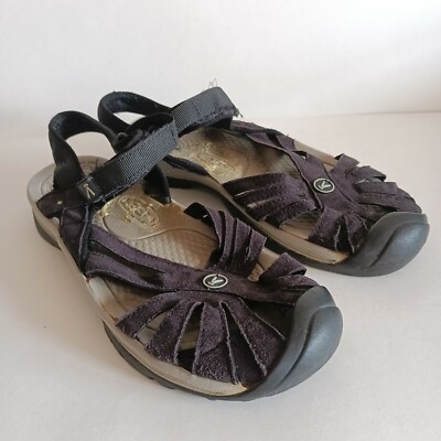 Keen Sandal Rose Cascade Black Ankle Strap Water Sport Shoes Women's Size 9.5