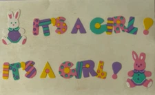 IT’S A GIRL Stickers(10pc)Mrs. Grossman's•Baby•Bunny Rabbit•Newborn•Infant￼