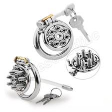 Stainless Steel Adjust Spike Cage Male Chastity Device Urethra Sounds Screw Peni