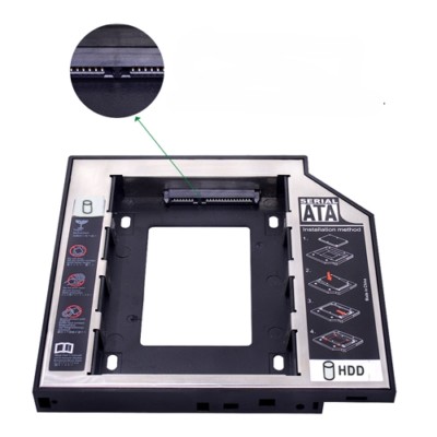 NEW 2nd HDD Hard Drive Caddy Adapter For DELL Inspiron 15R SE 7520 N5010 N5110 - Foto 8