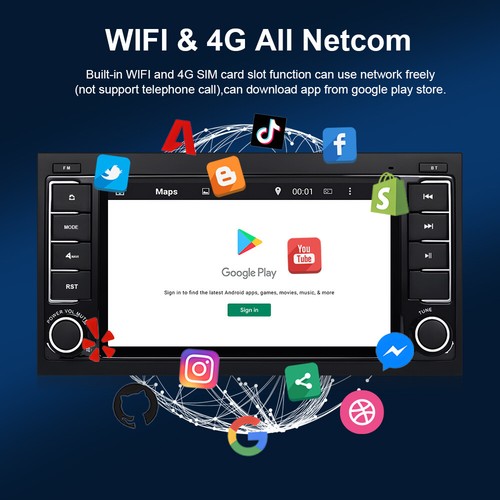 Für VW Touareg T5 Multivan Transporter CarPlay Autoradio Android 13 DAB+ 3+32GB - Bild 12 von 16