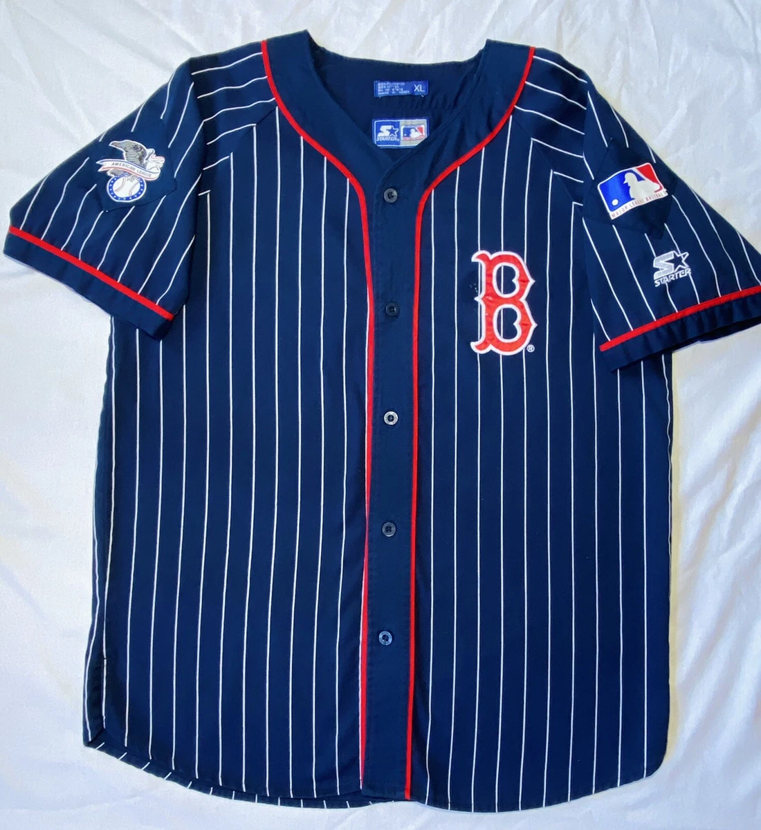 Red sox hotsell pinstripe jersey