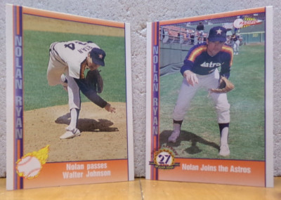VERY COOL VINTAGE NOLAN RYAN BASEBALL CARDS BUY 1 GET 1 FREE JOINING THE ASTROS