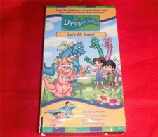 Sony VHS Dragon Tales Lets All Share Tape Kids Children Movie
