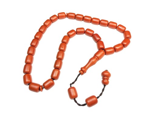 Darkening German Fiber Prayer Beads Cylinder, Alman Tesbih Tasbih Misbaha 642 - Picture 13 of 14