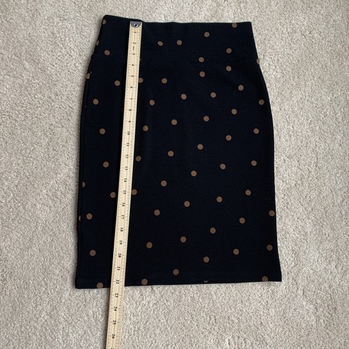 Gonna LulaRoe Cassie donna oro nero matita a pois dritta pull on - Foto 7 di 7