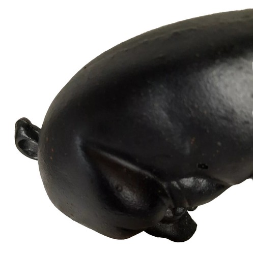 1940's-50's Vintage Souvenir Chicago Stockyard Cast Iron Piggy Bank 10”LX 5”H - Picture 3 of 10
