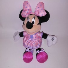 Minnie Mouse Stuffed Animal Plush Disney Pink Purple Dress Kids Toy 9.5"