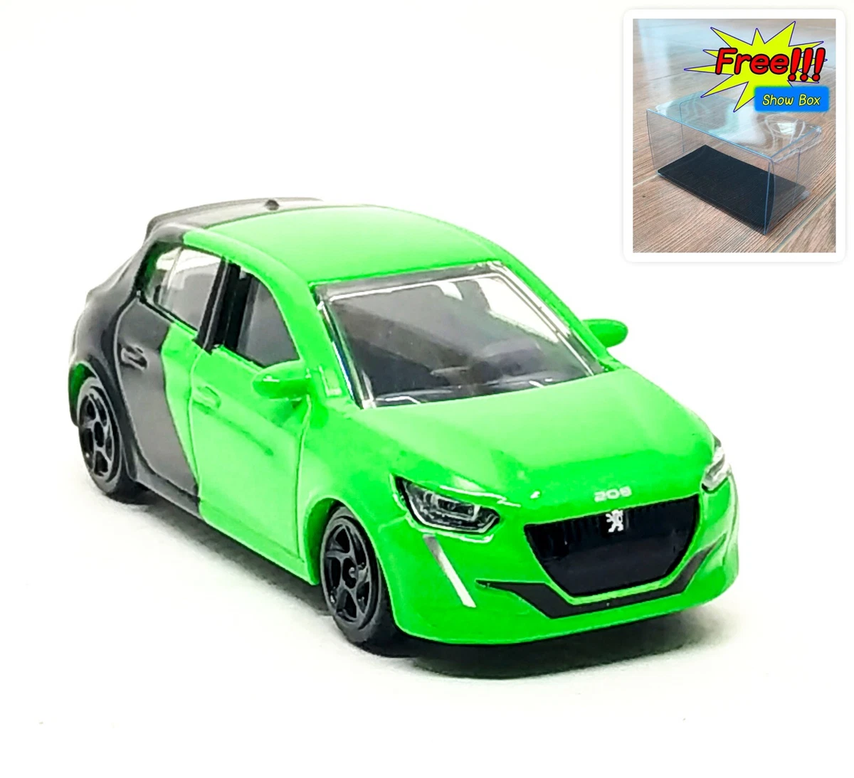 Majorette Peugeot 208 Green / Black 1:55 (3 inches) 205N no Package