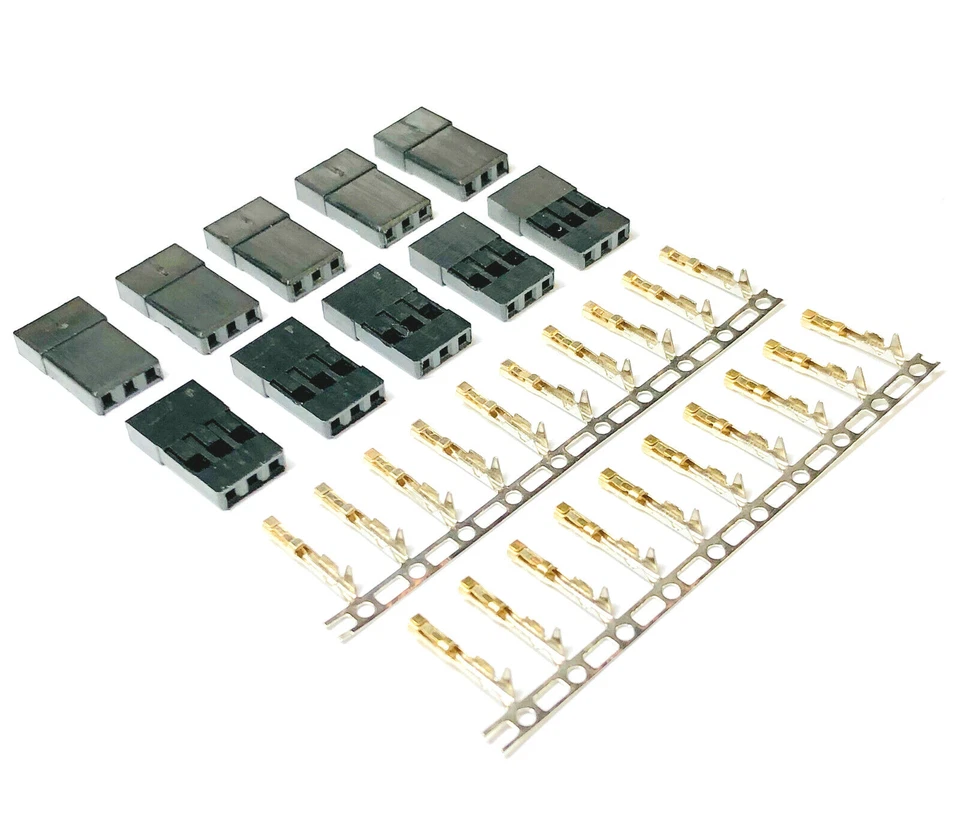 20 Stück Female Servo Stecker Vergoldet JST-SH JR Graupner kompatibel Crimp Pins - Bild 4 von 4