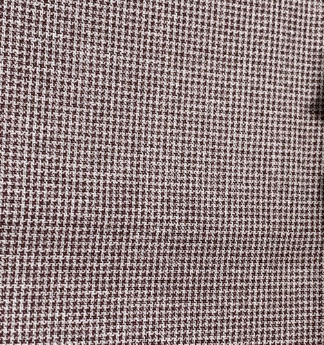 Brown Houndstooth Upholstery Fabric 20" X 44" Vintage Cotton Material Crafting - 第 1/4 張圖片