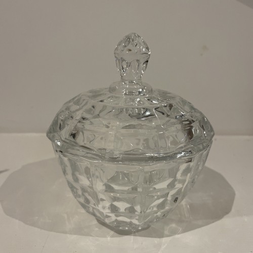 14 cm Retro Dekorativer Glasdeckel Süßigkeiten/Schmuck Aufbewahrungstöpfe X2 - Bild 2 von 3