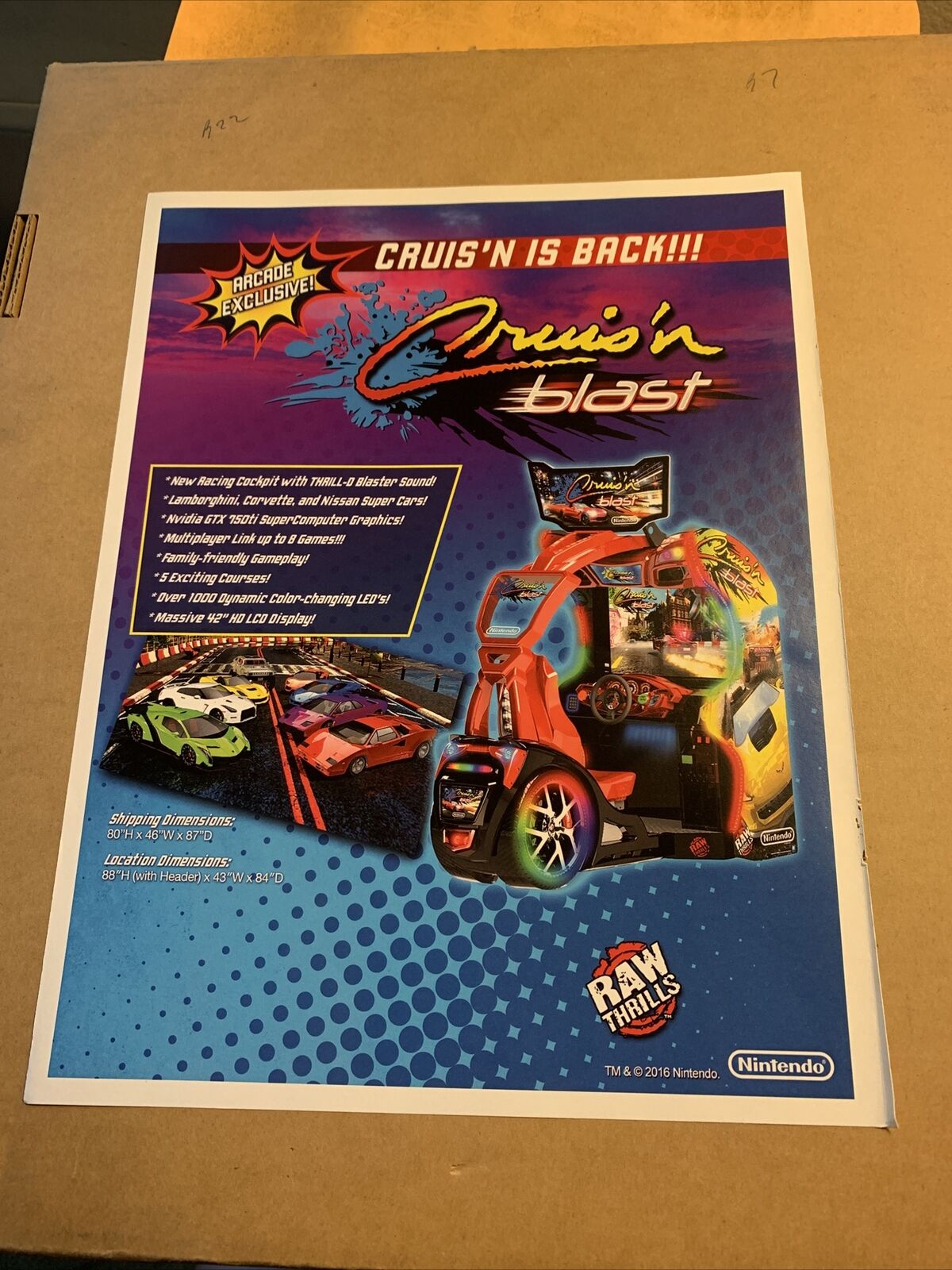 First footage - Cruis'n Blast (Prototype) Arcade Game By Nintendo/Raw  Thrills 