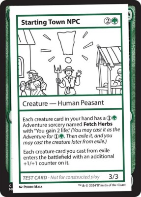 Starting Town NPC Mystery Booster 2 Playtest Card NM MTG