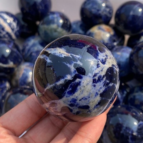 1PC Natural Sodalite ball Crystal sphere Quartz Crystal Ball Healing 5cm+ - Picture 8 of 18