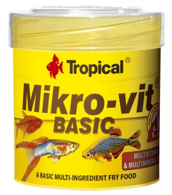 Tropical Mikrovit Basic- Fischfutter Aufzuchtfutter Staubfutter Zierfische 50ml