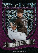 2021 Panini Chronicles Purple Velocity #7 Yu Darvish Crusade Prizm 