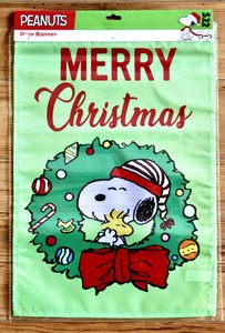 Peanuts Merry Christmas 12” x 18” Garden Flag/Banner ft. Snoopy
