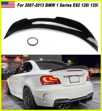 Gloss Black PSM Style Rear Spoiler For 2007-13 BMW 1 Series E82 Coupe 128i 135i