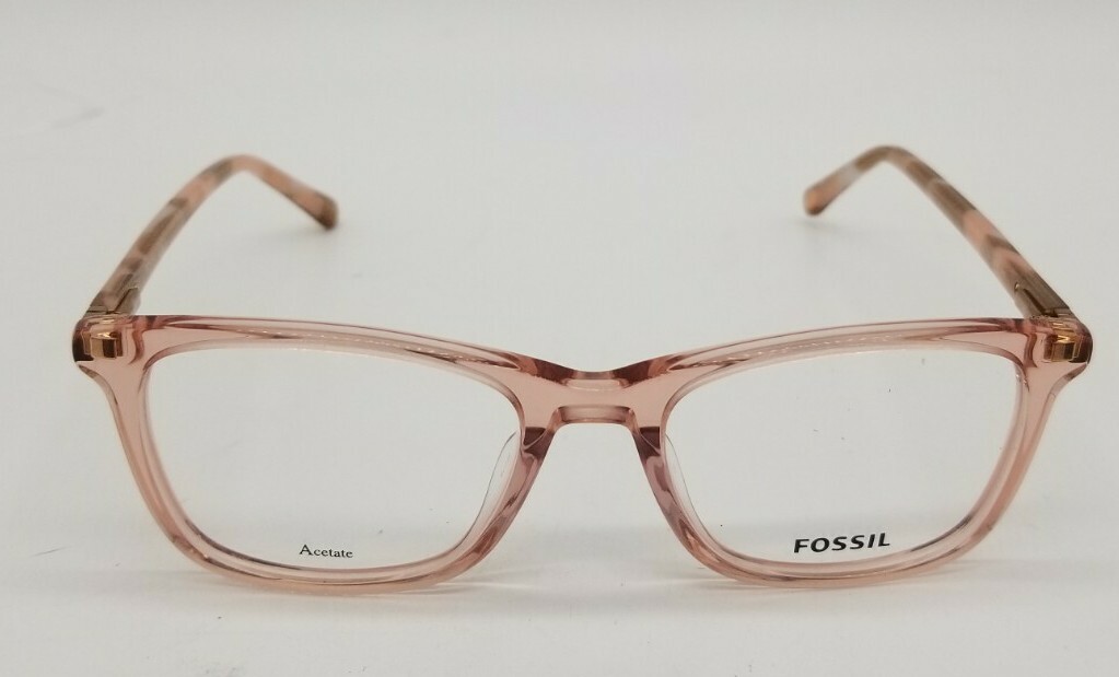 Fossil 7085 Eyeglasses RX Women Crystal Pink Rectangular 50  display picture 3