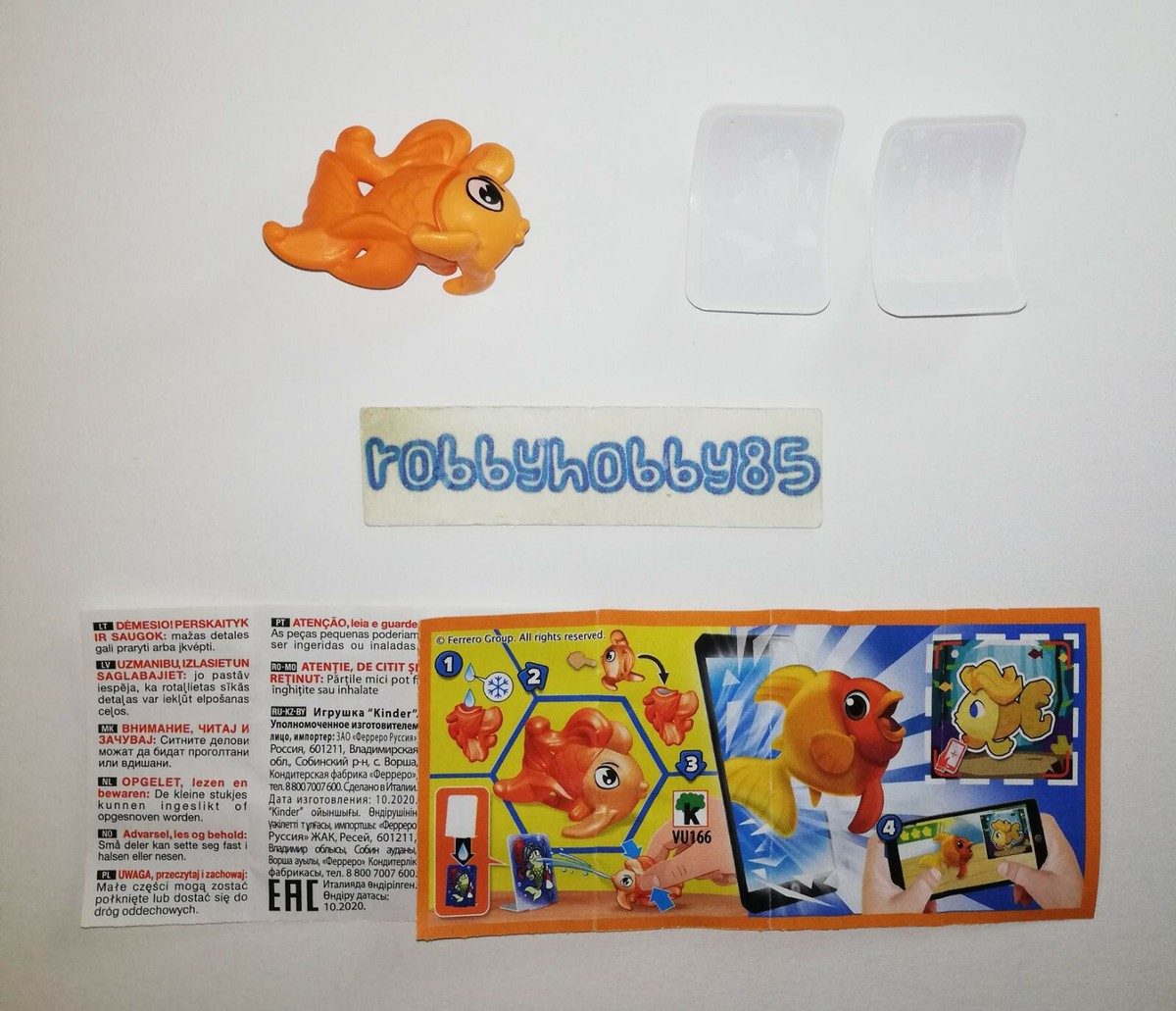Vu166 Fish + Bpz (Eac 10.2020) Kinder Surprise Italia 2021