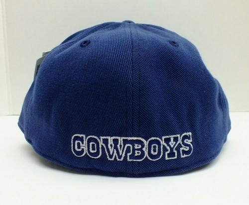 DALLAS COWBOYS NFL FOOTBALL CAP FITTED SIZE 7 3/4 HAT NAVY BLUE NWT ANNCO - Picture 4 of 6