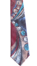 Johnny Carson  Necktie I'm Thinking Of You Multicolor Abstract Tie Made In USA