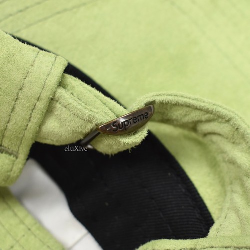 NWT Supreme NY Mint Green Suede PARIS Tonal Logo 6 Panel Cap Hat SS20 AUTHENTIC - Picture 7 of 9
