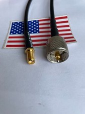 20' RG58 PL259 UHF Male to SMA FEMALE Coaxial RF Cable MADE IN USA