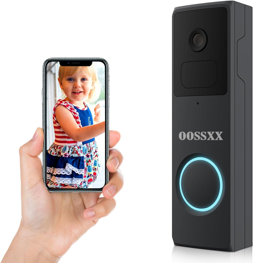 Smart Rechargeable Battery-Powered Video Doorbell Camera with Indoor Chime-image