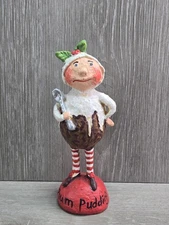 Debra Schoch "Plum Pudding" 8.25 In Figurine Christmas Folk Art Paper Mache
