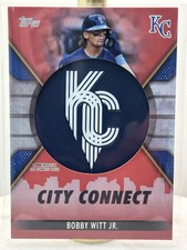 2023 BOBBY WITT JR Topps Series 1 RED City Connect Cap Patch /10 Royals 🔥
