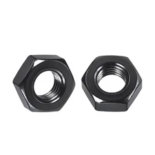 100pcs Hex Nuts - [M10-1.5] 304 Stainless Steel 18-8 Hardware Nuts, Black