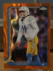 2025 Topps Chrome Football Orange Lava Refractor Cameron Dicker #162