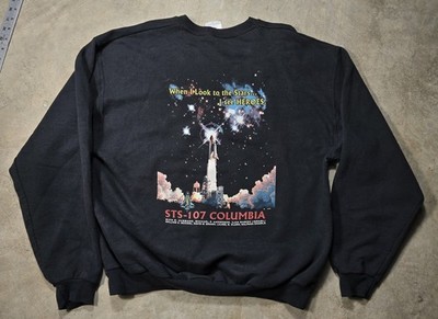 VTG NASA STS-107 Columbia Steadman Space Shuttle Memorial Sweatshirt L Y2K