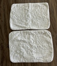 Tommy Bahama Set Of 2 Quilted White Pillow Shams Standard