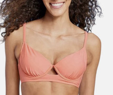 Shade Shore Women's Sz: 38D Melon Plunge Underwire Push-Up Bikini Top NWT 25
